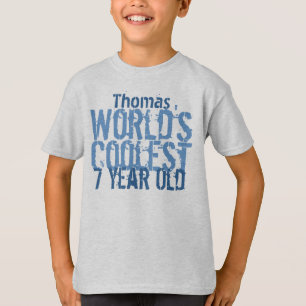 第7位の誕生日ギフトWorldクールの7歳V11 Tシャツ