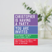 第7回お誕生日パーティーへの招待 インビテーションポストカード (スタンド正面)