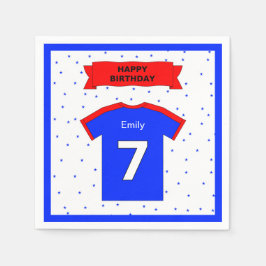 第7回バースデーパーティー名前をカスタムする（少年少女） スタンダードカクテルナプキン