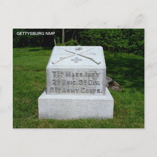第7回マサチューセッツ歩兵 ポストカード (正面)
