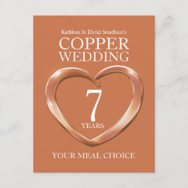 第7回結婚銅の記念日の食事 エンクロージャーカード