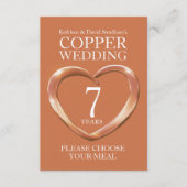 第7回結婚銅の記念日の食事 エンクロージャーカード (正面)