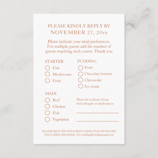 第7回結婚銅の記念日の食事 エンクロージャーカード (裏面)