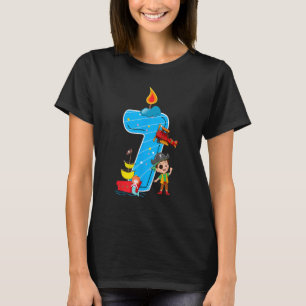 第7回誕生日パーティー海賊船乗り船 Tシャツ