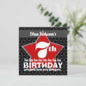 第7回誕生日パーティ黒赤白星V07 招待状 (スタンド正面)