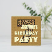 第7回誕生日パーティ7歳デザインV4 招待状 (スタンド正面)