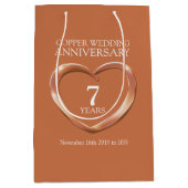 第7回銅結婚記念写真抱き枕 ミディアムペーパーバッグ (正面)