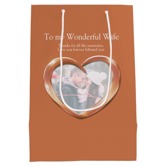 第7回銅結婚記念写真抱き枕 ミディアムペーパーバッグ (裏面)