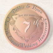 第7回銅結婚記念日 コースター (正面)