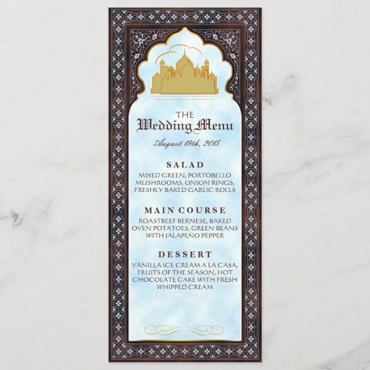 第7天国 – メニューカード メニュー (正面)