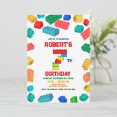 第7建物ブロック誕生日招待状、建築 招待状 (スタンド正面)