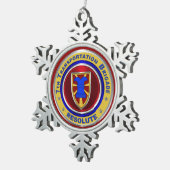 第7旅団クリスマス スノーフレークピューターオーナメント (右)