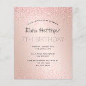 第7期予算誕生日グリッターバラ金ゴールドメタル (正面)