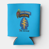 第7期特殊部隊グループグリーンベレー退役軍人 缶クーラー (正面)