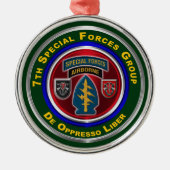 第7期特殊部隊グループ記念クリスマス メタルオーナメント (正面)