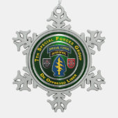 第7期特殊部隊グループ スノーフレークピューターオーナメント (正面)