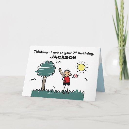 第7期野球誕生日名前をカスタムするスティックスフィギュア カード (正面)