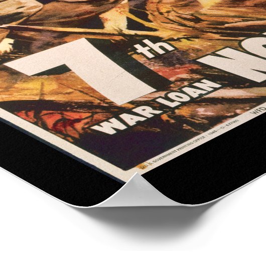 第7次戦争ローン兵士と国旗のポスター ポスター (角)