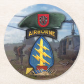 第7次特殊部隊グリーンベレーべトナム戦争 ラウンドペーパーコースター (正面)