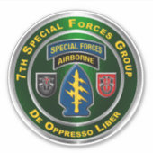 第7次特殊部隊グループ空挺部隊 シール (正面)