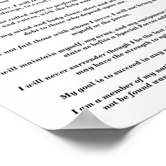 第7次特殊部隊SFGAグリーンベレーツクレード ポスター (角)