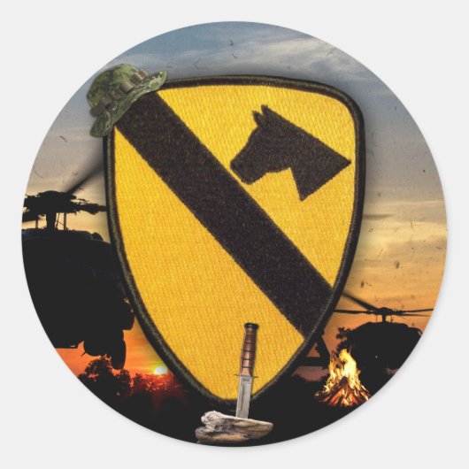 第7次騎兵空軍スクラップブックパッチ ラウンドシール (正面)