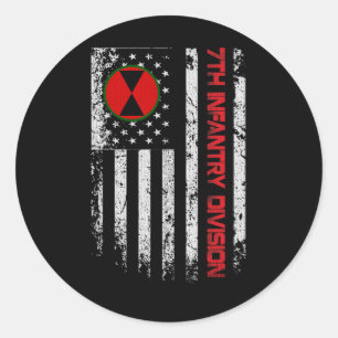 第7歩兵師団ヴィンテージ米国旗軍隊Ve ラウンドシール