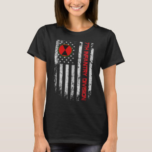 第7歩兵師団ヴィンテージ米国旗軍隊Ve Tシャツ