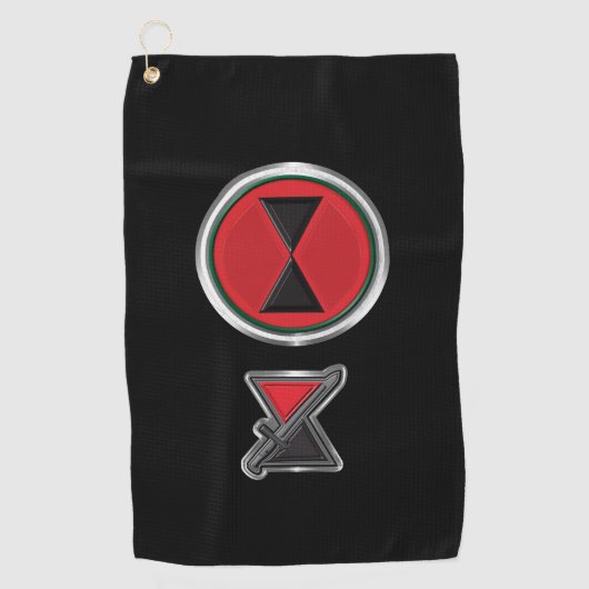 第7歩兵師団「銃槍師団」パッチ ゴルフタオル (正面)