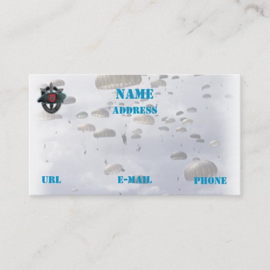 第7特殊部隊は獣医のイラクの名刺を分けます 名刺 (正面)