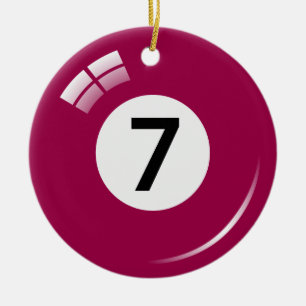 第7玉突の玉のオーナメント-倍は味方しました セラミックオーナメント
