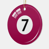第7玉突の玉のオーナメント-倍は味方しました セラミックオーナメント (左)
