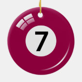 第7玉突の玉のオーナメント-倍は味方しました セラミックオーナメント (裏面)