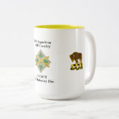 第7艦隊の第10騎兵隊第1 BCT第4 Infのマグ ツートーンマグカップ (正面右)