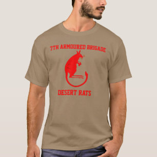 第7装甲組の砂漠ラットのTシャツ Tシャツ