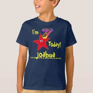 第7誕生会のワイシャツの赤の星 Tシャツ