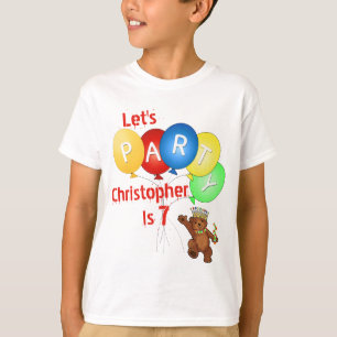 第7誕生日くまの王子をパーティを楽しもう Tシャツ