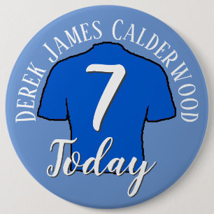 第7誕生日のサッカーバッジが個人設定へ 缶バッジ