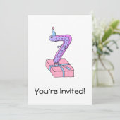 第7誕生日のピンクとパープルの漫画。 招待状 (スタンド正面)