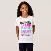 第7誕生日のワイシャツの男の子の女の子7年間の素晴らしい Tシャツ (正面フル)