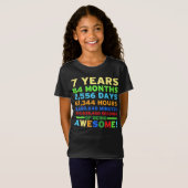 第7誕生日のワイシャツの男の子の女の子7年間の素晴らしい Tシャツ (正面フル)