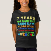 第7誕生日のワイシャツの男の子の女の子7年間の素晴らしい Tシャツ (正面)