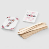 第7誕生日の少女フォトコラージピンクフラワー ハンドファン (組立なし)