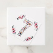 第7誕生日の少女フォトコラージピンクフラワー フェイバータグ (インサイチュ)