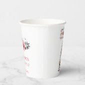 第7誕生日の少女フォトコラージピンクフラワー 紙コップ (右)