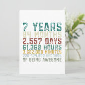 第7誕生日の男の子の女の子記念日7歳の 招待状 (スタンド正面)