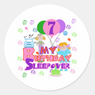 第7誕生日のSleepover ラウンドシール