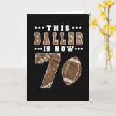 第7誕生日ギフトサッカー選手7歳の少年 カード (黄色い花)