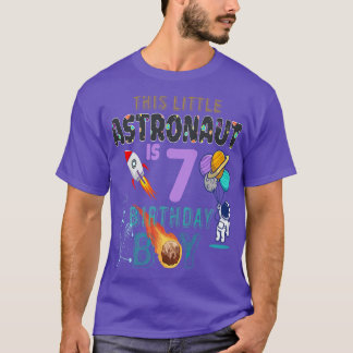 第7誕生日ギフト誕生日ボーイギフト宇宙飛行士7 Tシャツ