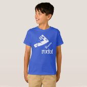 第7誕生日ギフト青と白の数字(斜め) Tシャツ (正面フル)